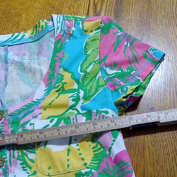 LILLY PULITZER Womens XS Floral Dress Stretch Used Preowned Summer COTTON - Picture 10 of 10